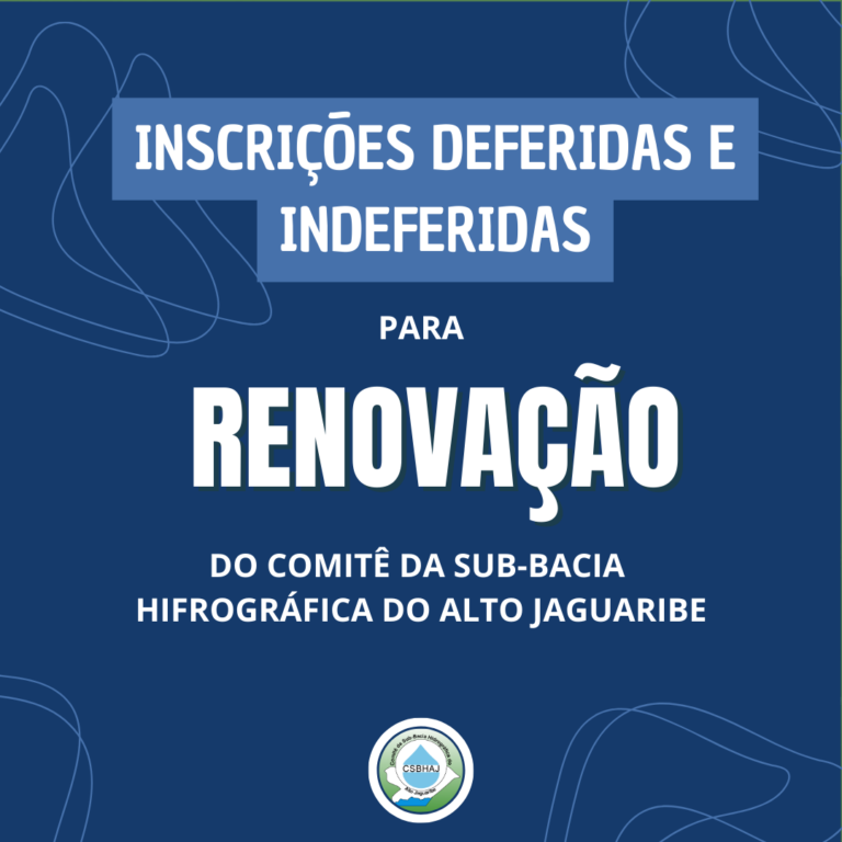 Lista de Instituições Deferidas e Indeferidas do processo de Renovação do CSBHAJ