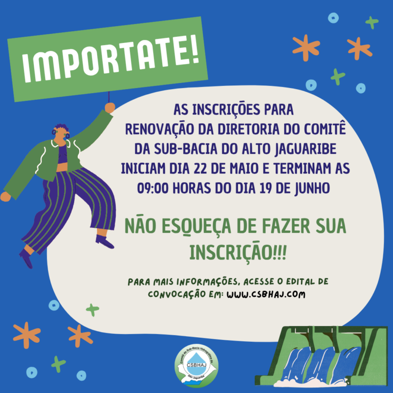 Comitê do Alto Jaguaribe publica edital para renovação da diretoria do biênio 2026-2028